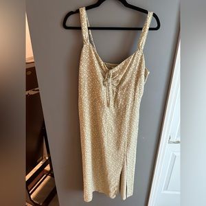 Abercrombie and Fitch green floral midi dress